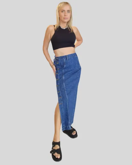 חצאית ג'ינס BUTTON